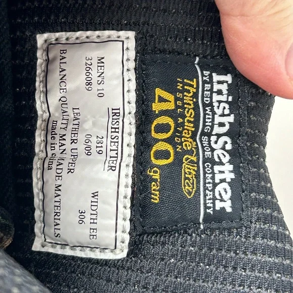 Red Wing Irish Setter Thinsulate Camo Leather Ankle Boots Men's 10 - Picture 12 of 12